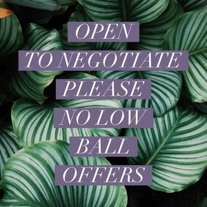 Feel free to send an offer! I like to negotiate